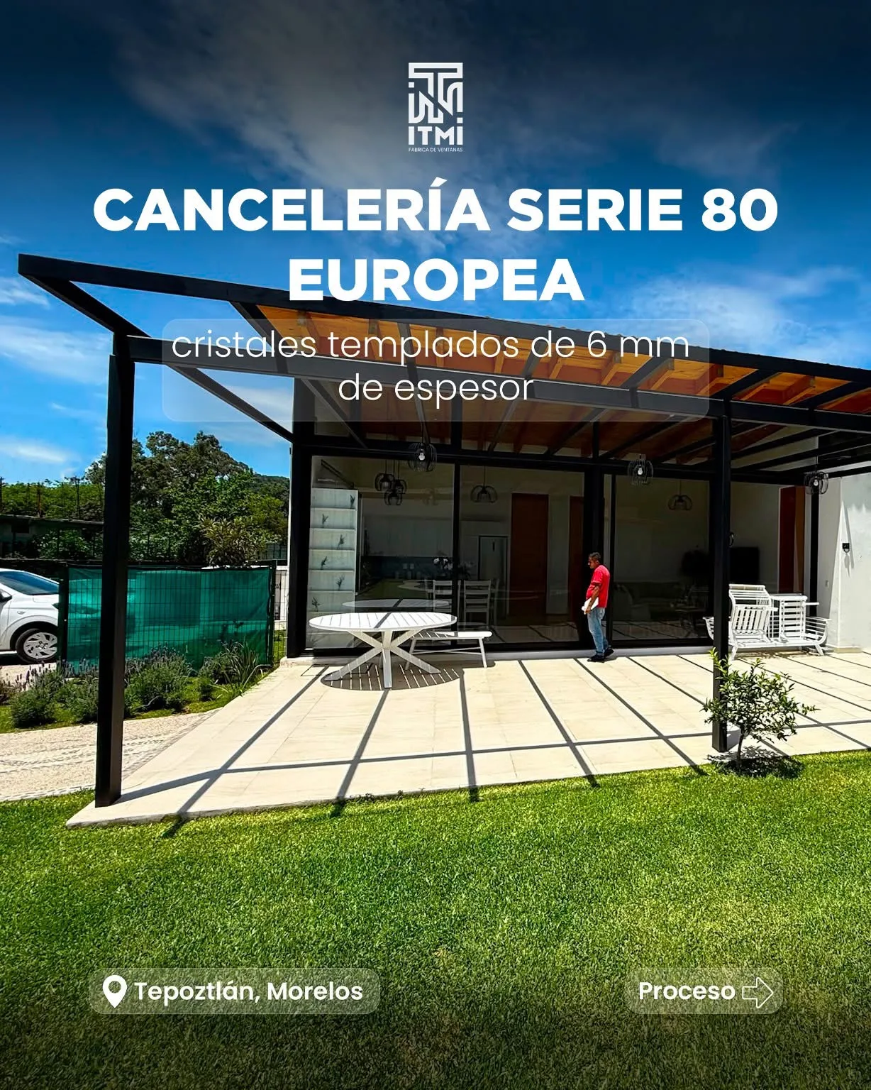 Cancelería serie europea con cristal templado